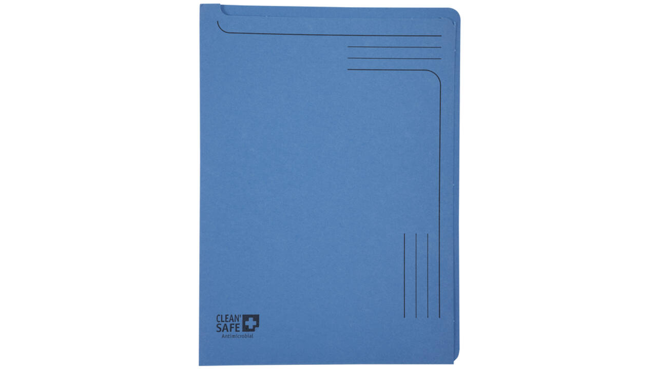 Insteekmap Exacompta L-model Clean'Safe bedrukt blauw 5 stuks