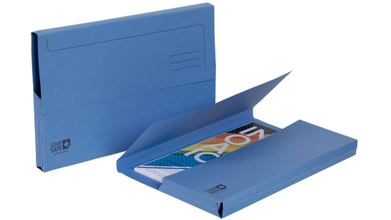 Pocketmap Exacompta Clean'Safe A4 400gr blauw