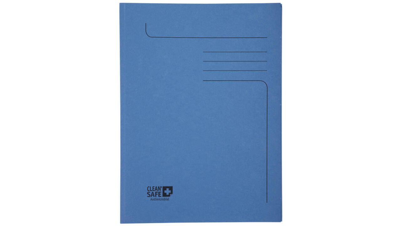 Dossiermap Exacompta Clean'Safe 2kleppen blauw
