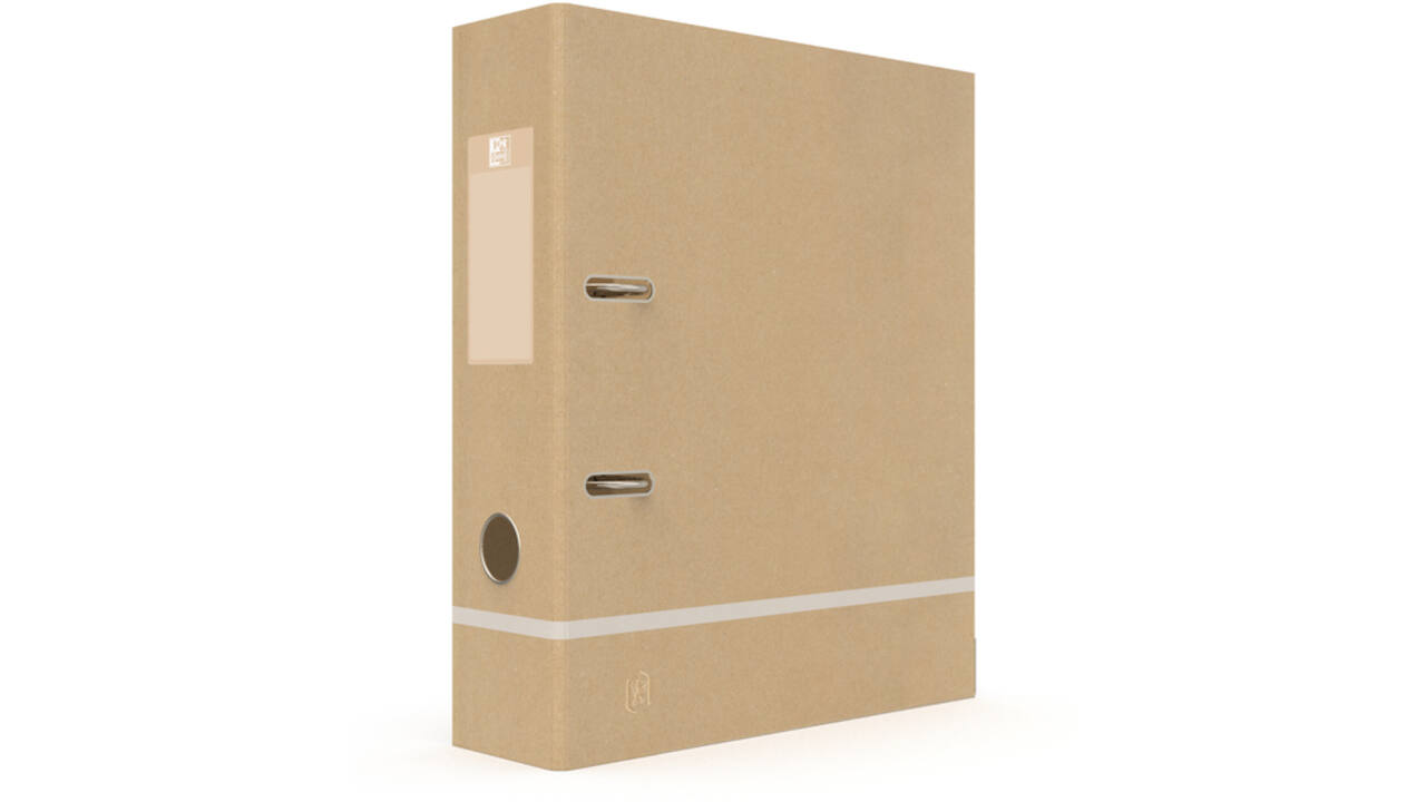 Ordner Oxford Touareg A4 80mm karton naturel/wit