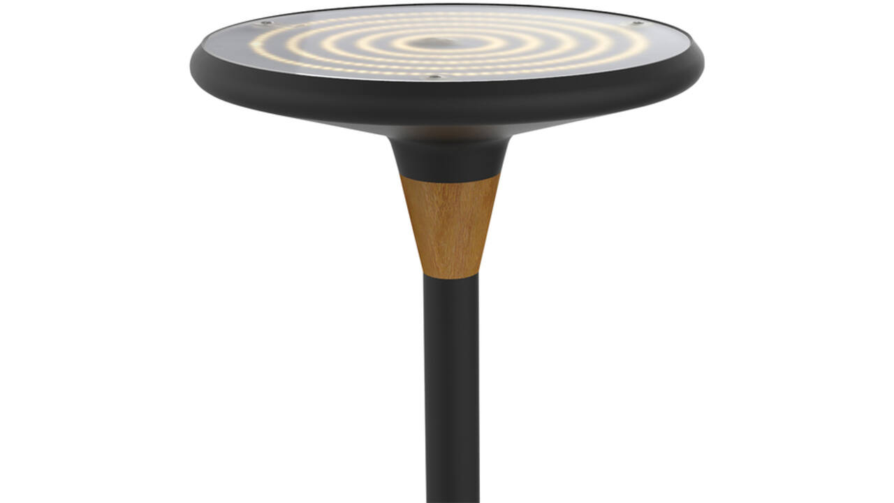 Vloerlamp Unilux Baly led bamboe zwart