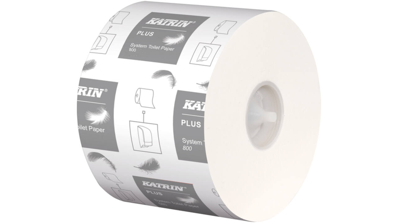 Toiletpapier Katrin Plus System 2-laags 800vel 36rollen wit