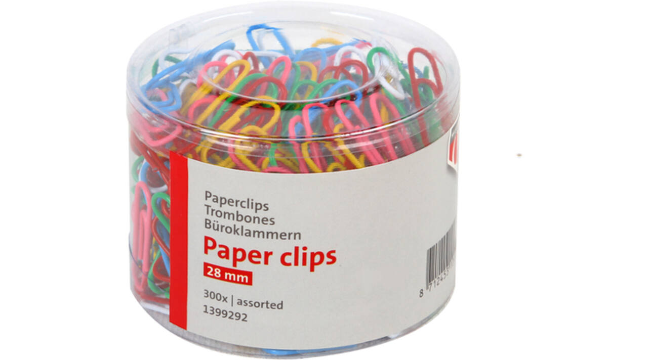Paperclip Quantore 28mm 300 stuks assorti