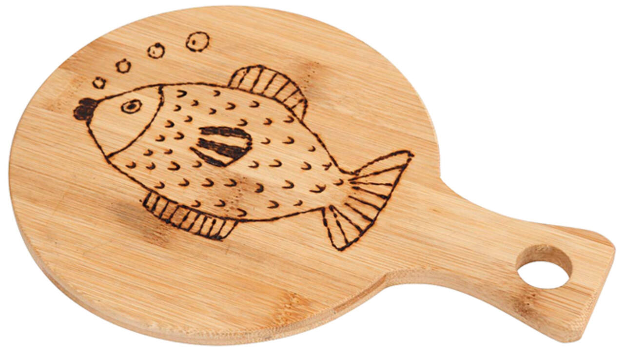 Snijplank Creativ Company rond Ø 17cm, lengte 24cm bamboe