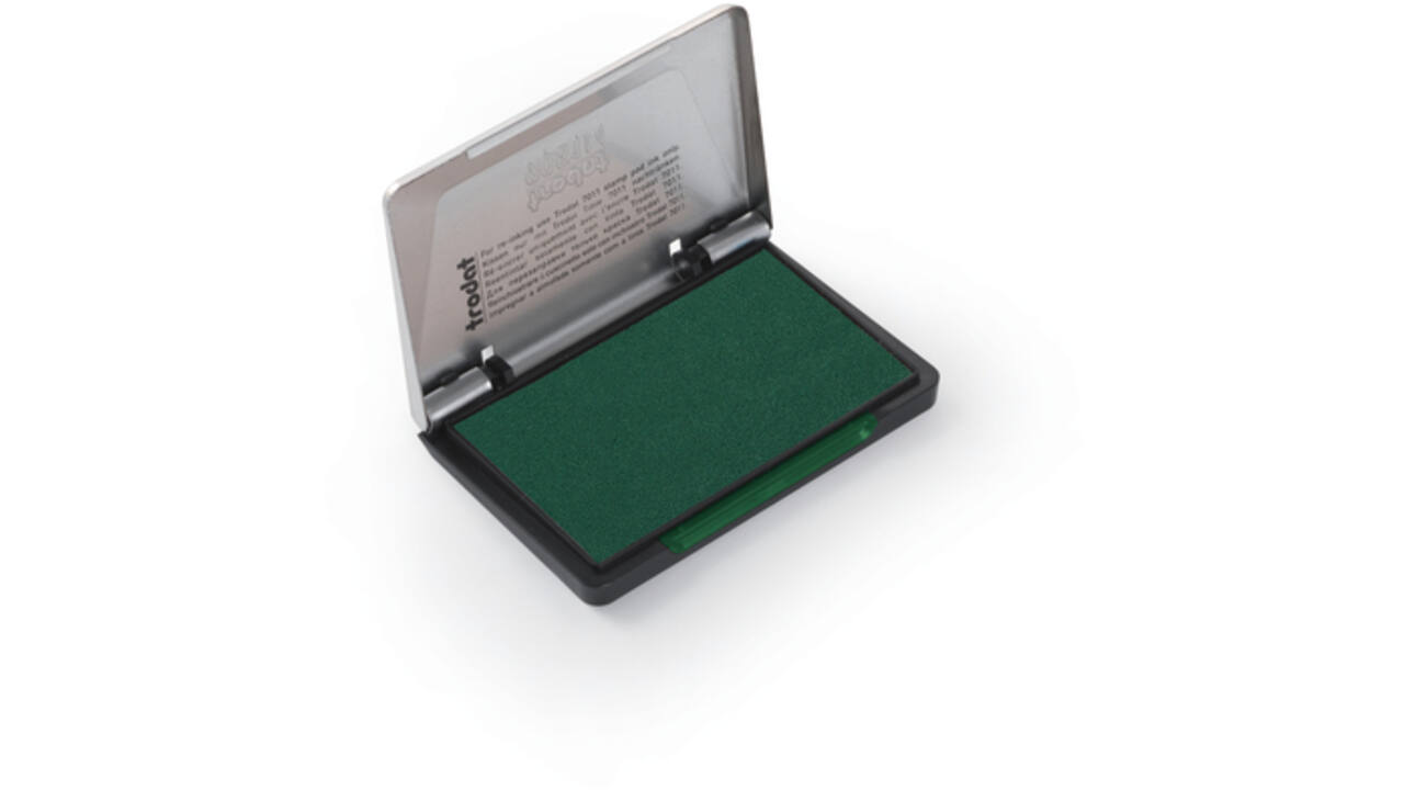 Stempelkussen Trodat 9071M metaal 9x5cm groen