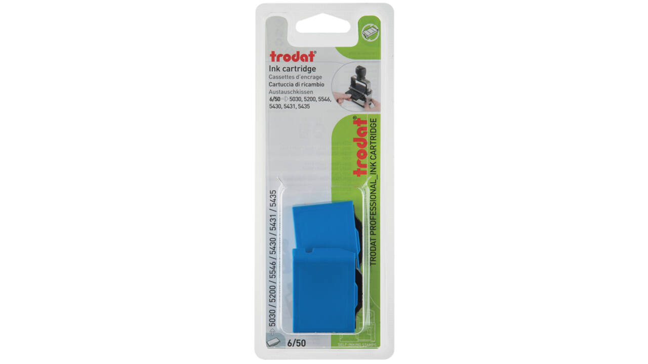 Stempelkussen Trodat 6/50 2 stuks blauw