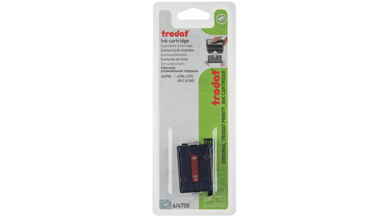 Stempelkussen Trodat 6/4750 2 stuks blauw rood