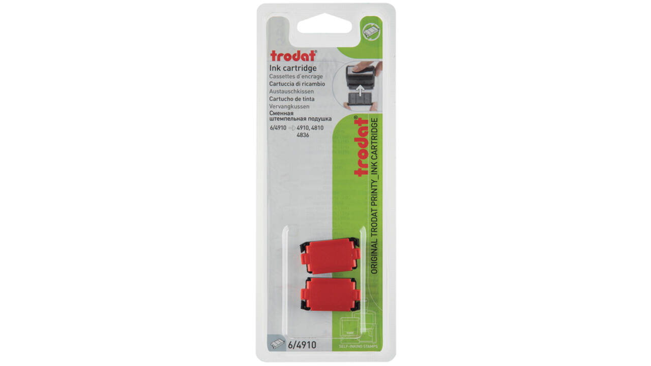 Stempelkussen Trodat Printy 6/4910 2 stuks rood