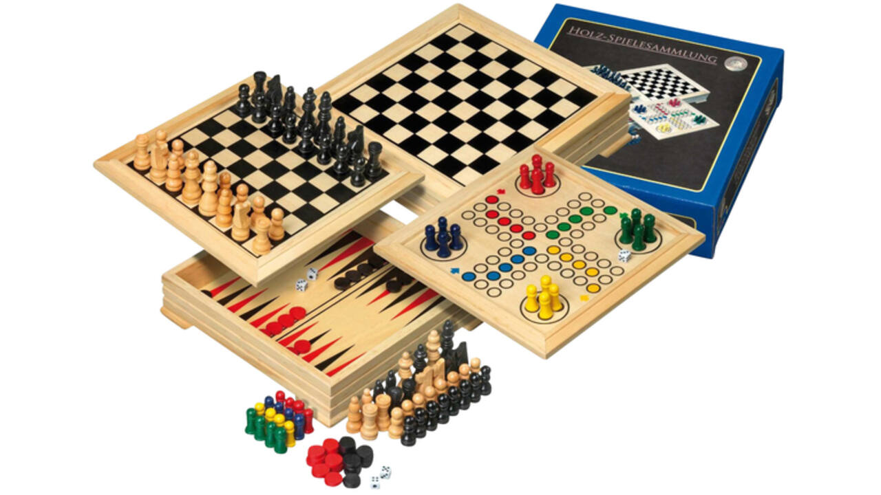 Houten spellendoos