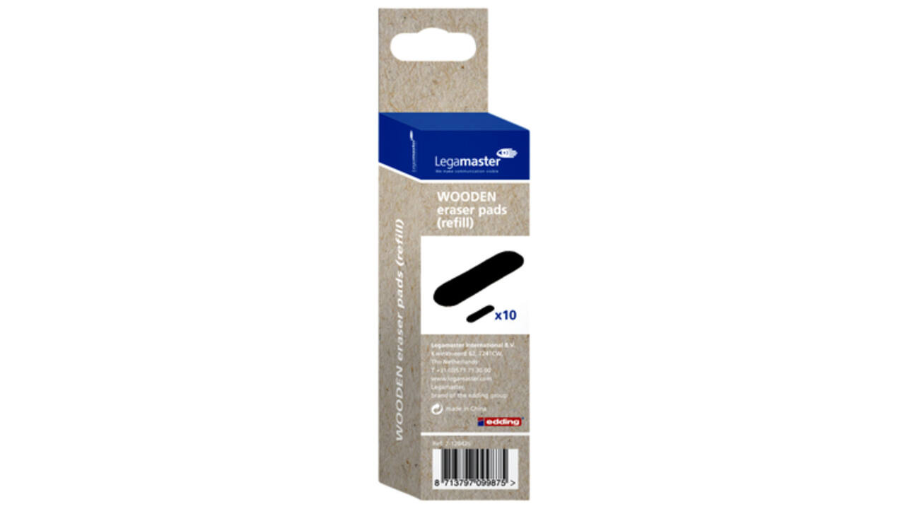 Navulling whiteboardwisser Legamaster zwart 10stuks