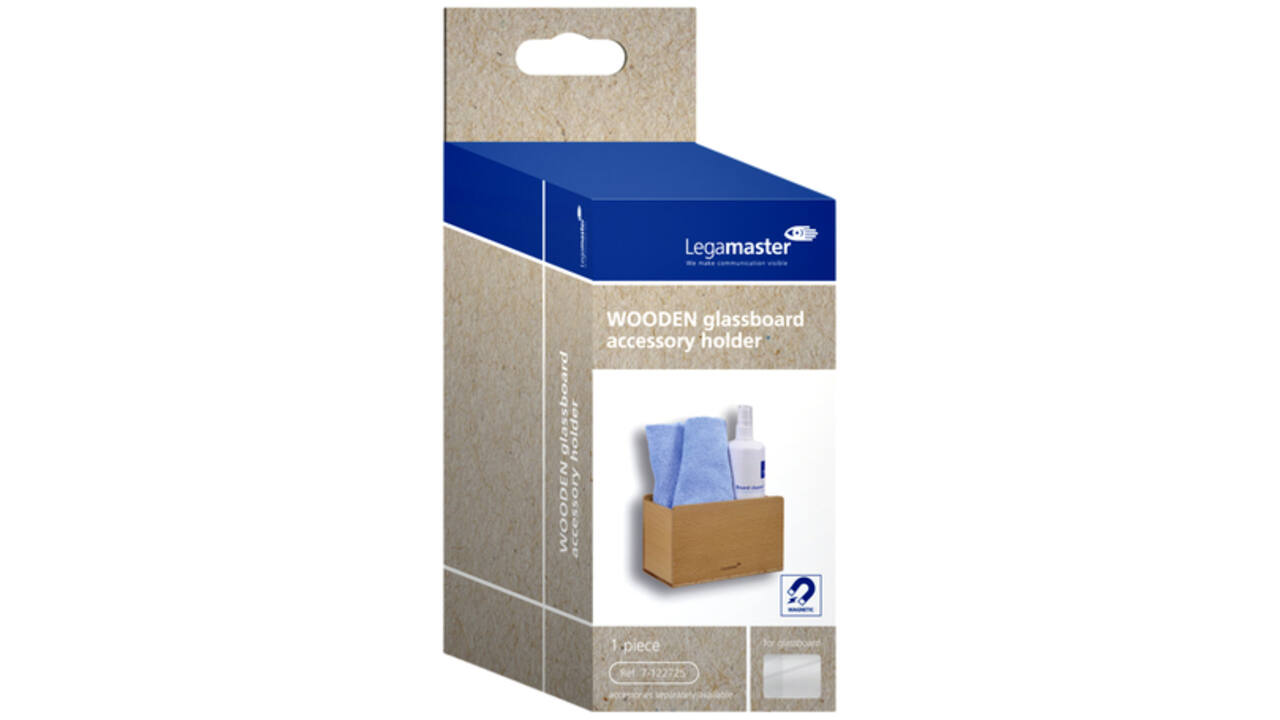 Glasbord accessoirehouder Legamaster hout