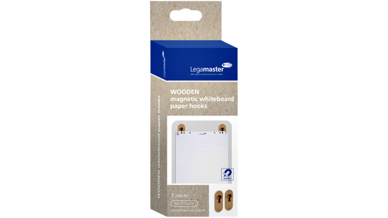 Whiteboard papierhaak Legamaster hout 2stuks