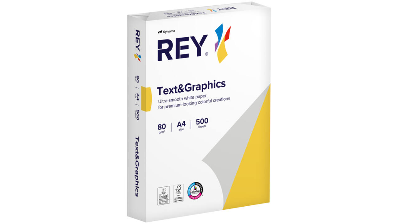 Kopieerpapier Rey Text & Graphics A4 80gr wit 500vel