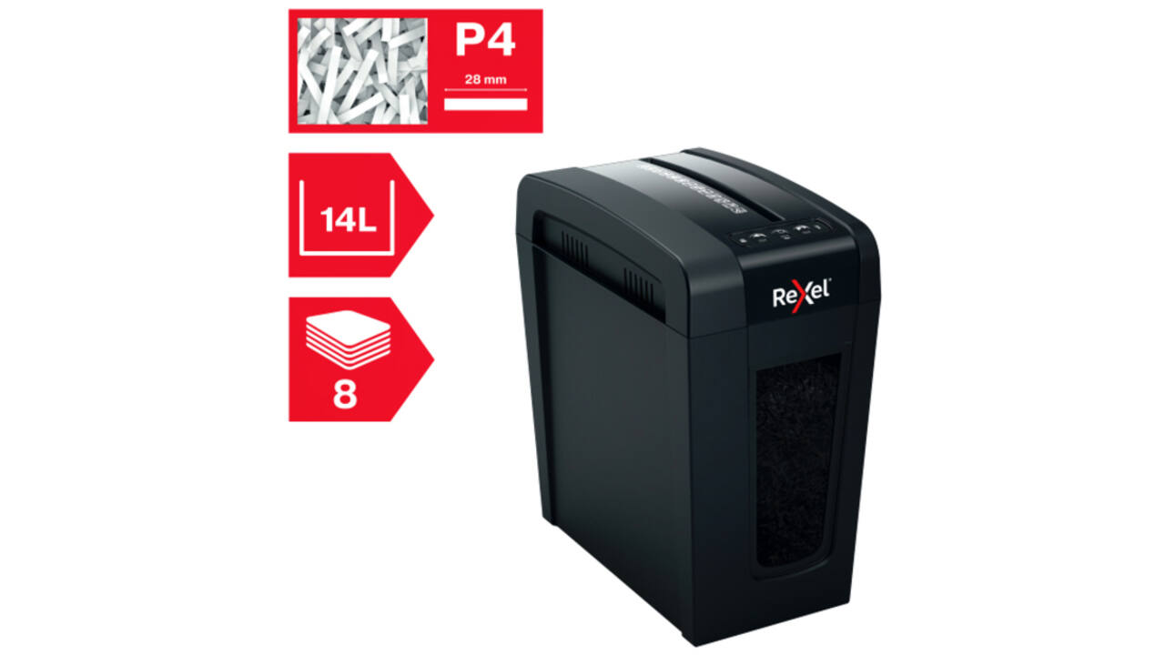 Papiervernietiger Rexel Secure X8-SL P4 snippers 4x40mm