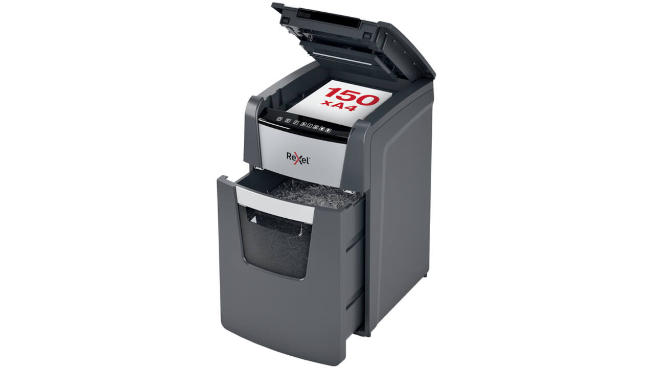 Papiervernietiger Rexel Optimum Auto+ 150X P4 snippers 4x28mm