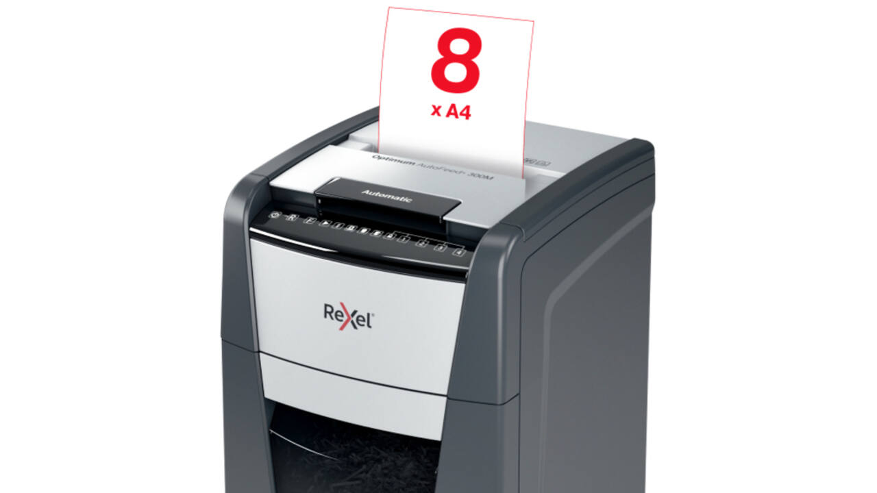 Papiervernietiger Rexel Optimum Auto+ 300M P5 snippers 2x15mm