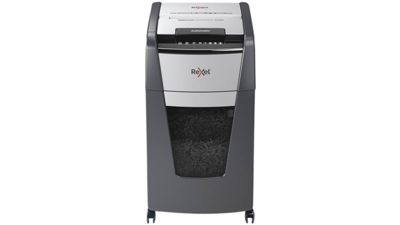 Papiervernietiger Rexel Optimum Auto+ 225M P5 snippers 2x15mm