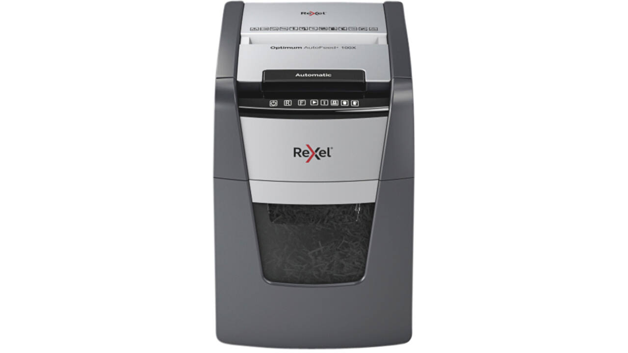 Papiervernietiger Rexel Optimum Auto+ 100X P4 snippers 4x28mm