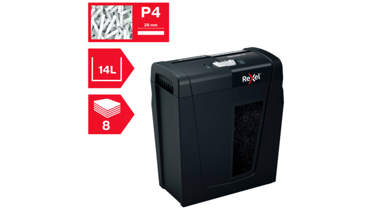 Papiervernietiger Rexel Secure X8 P4 snippers 4x40mm