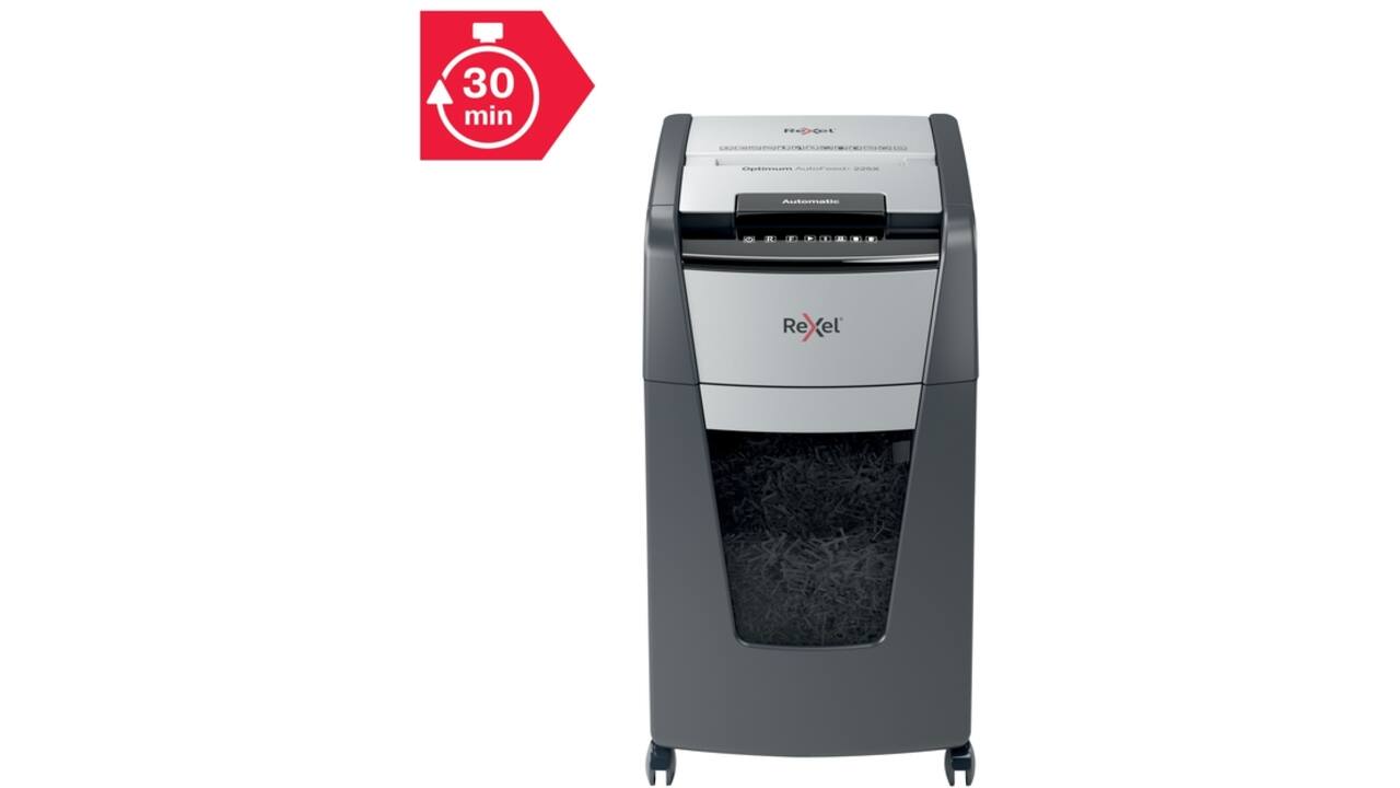 Papiervernietiger Rexel Optimum Auto+ 225X P4 snippers 4x26mm