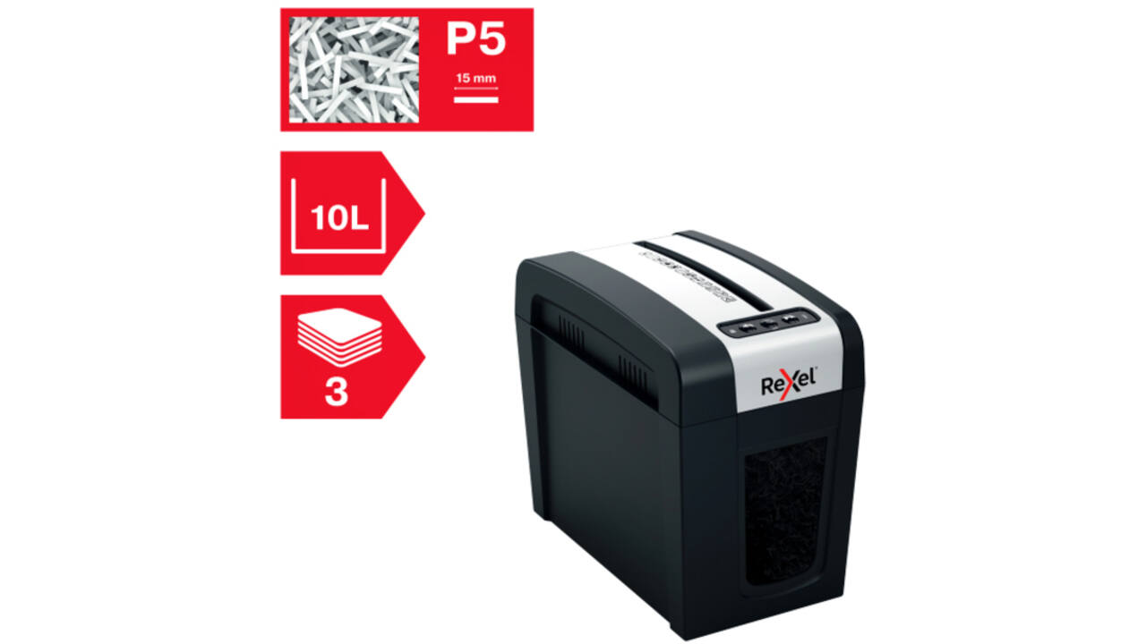 Papiervernietiger Rexel Secure MC3-SL P5 snippers 2x15mm