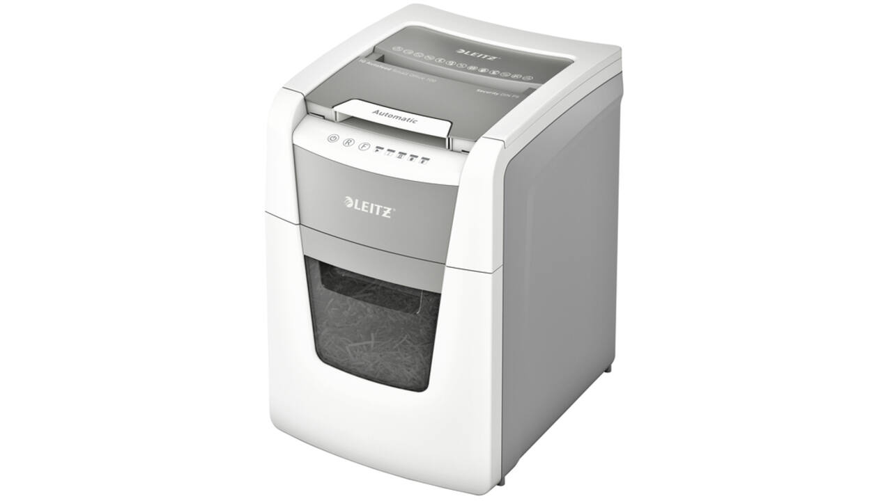 Papiervernietiger Leitz IQ Auto+ Small Office 100 P5 snippers 2x15mm
