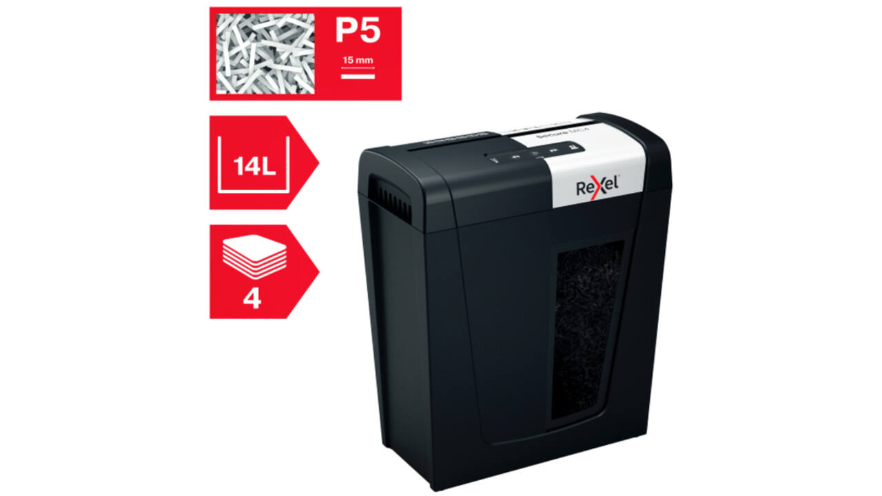 Papiervernietiger Rexel Secure MC4 P5 snippers 2x15mm