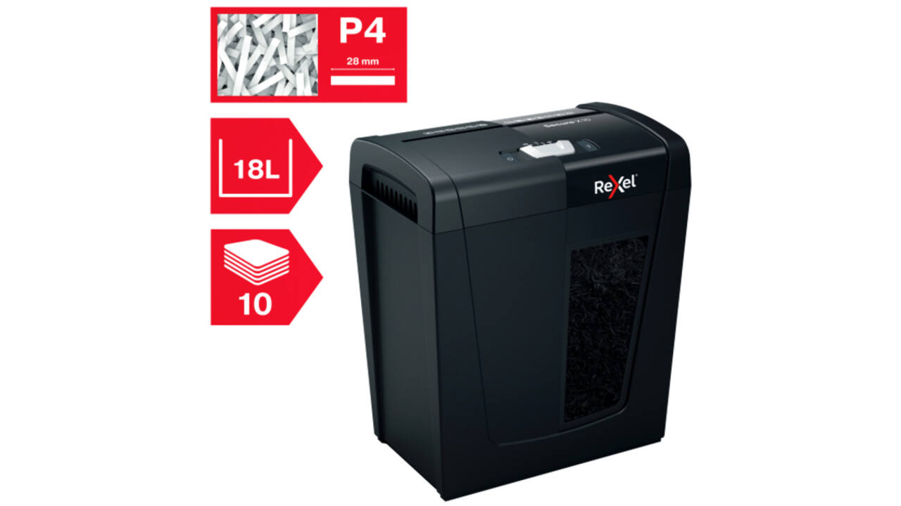 Papiervernietiger Rexel Secure X10 P4 snippers 4x40mm