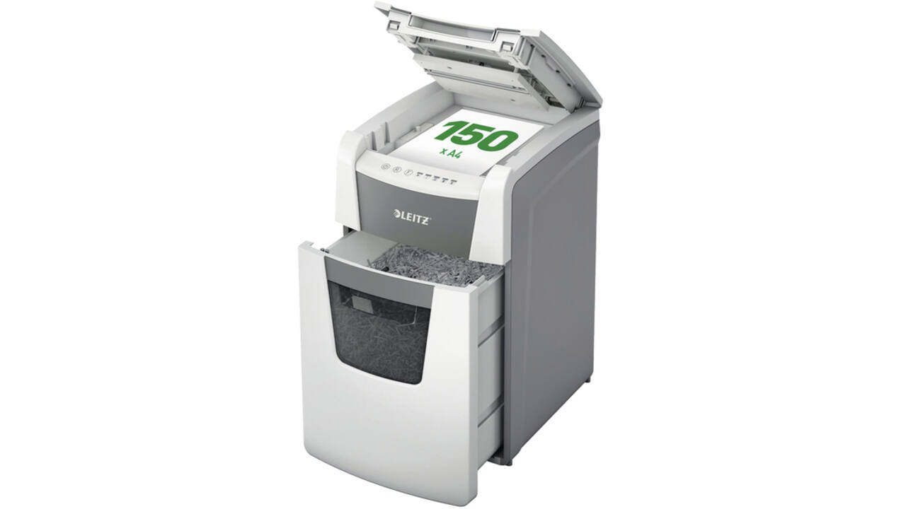 Papiervernietiger Leitz IQ Auto+ Office 150 P5 snippers 2x15mm