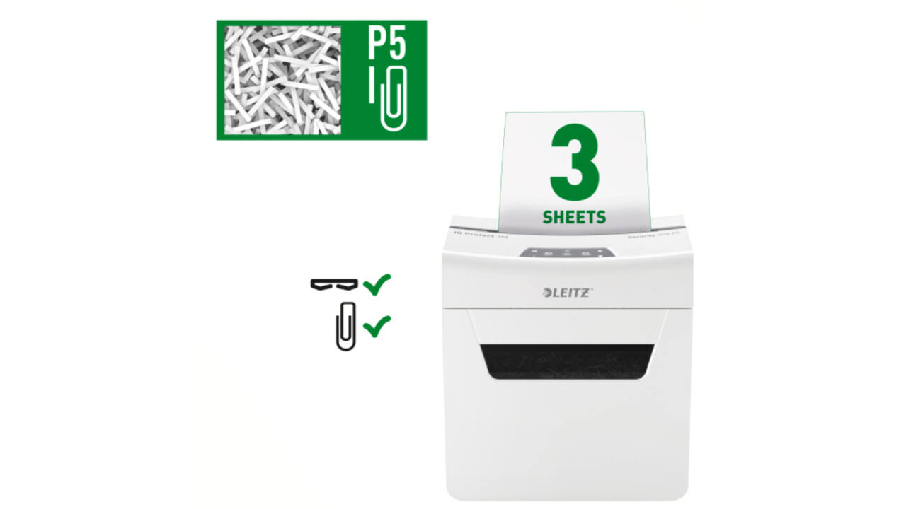Papiervernietiger Leitz IQ Protect Premium 3M P5 snippers