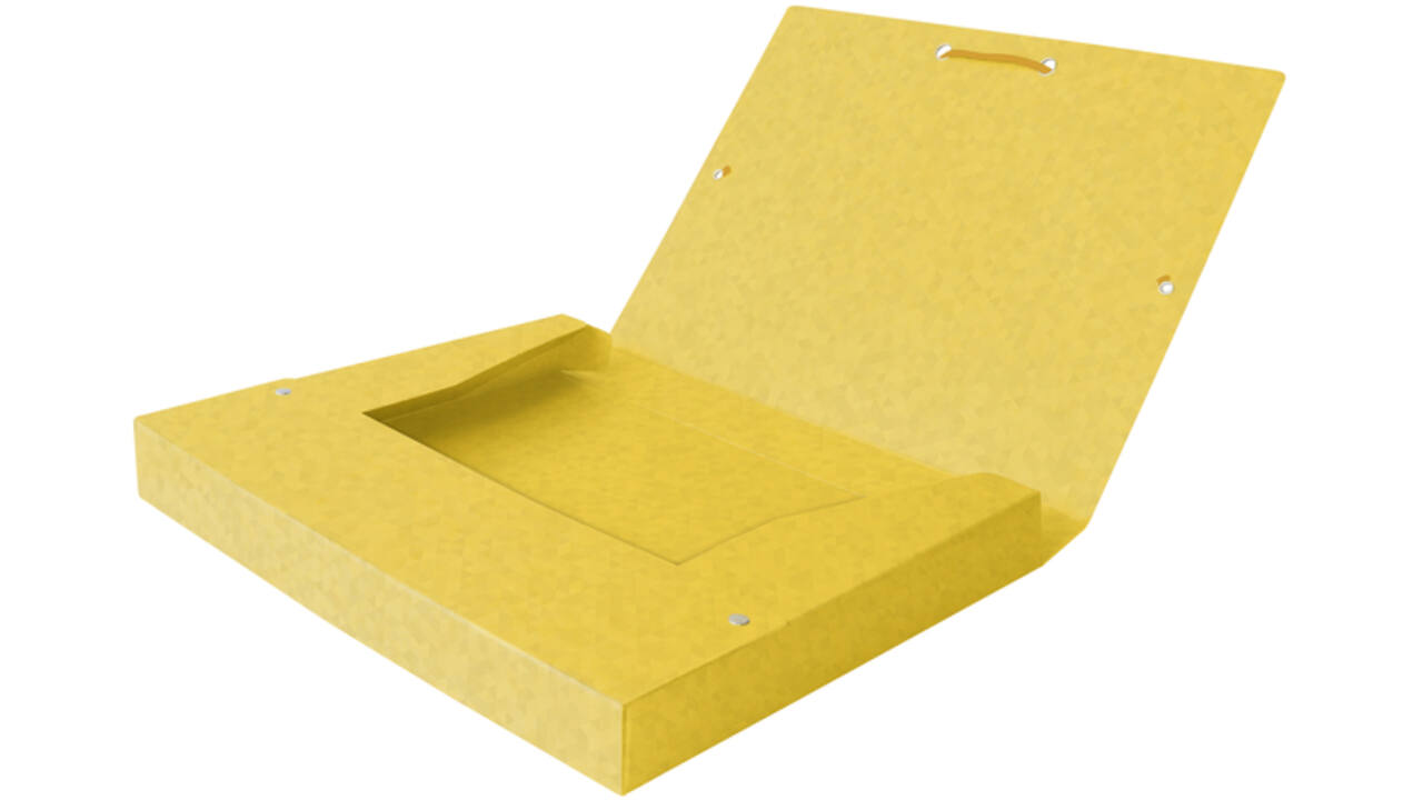Elastobox Oxford Top File+ A4 40mm geel