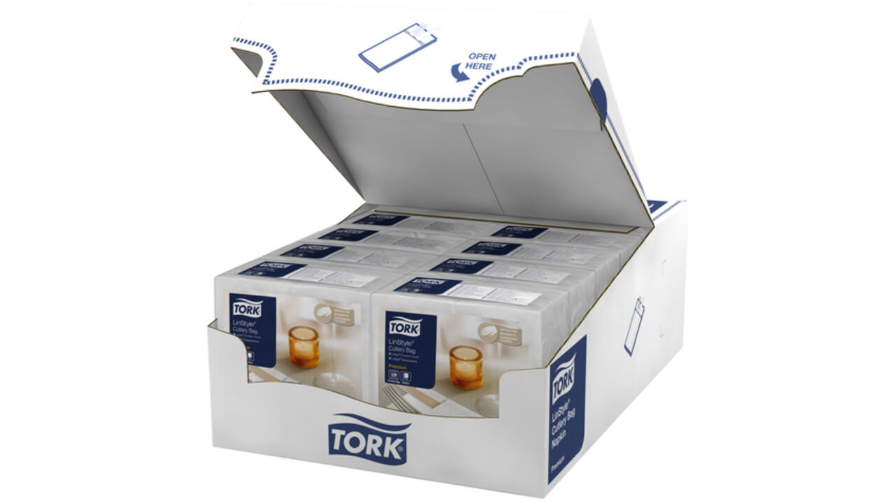 Pochette Tork LinStyle® 1-laags 50st duurzaam wit 509600