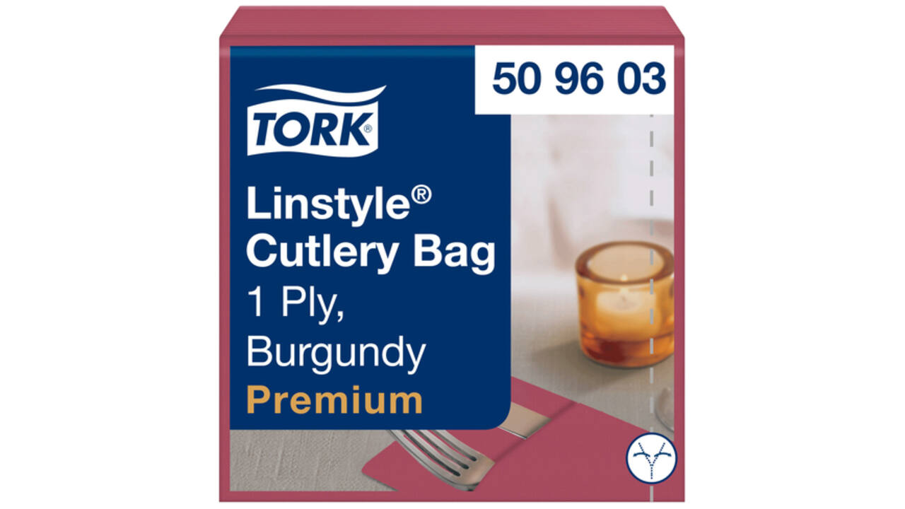 Pochette Tork LinStyle® 1-laags 50st duurzaam bordeaux 509603