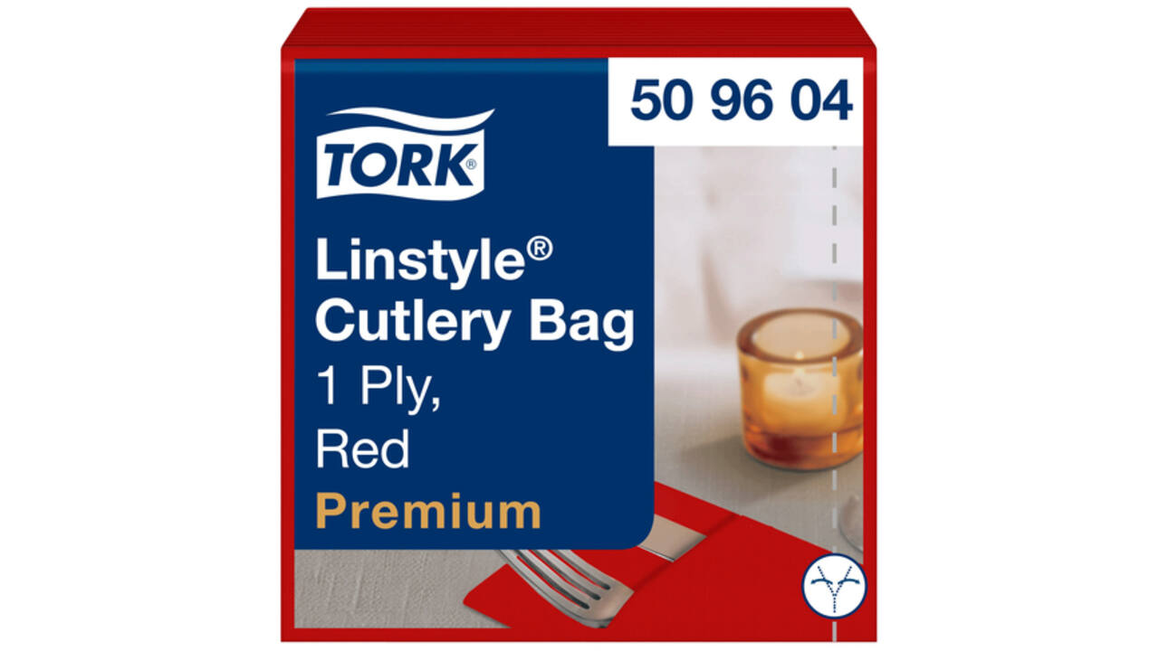 Pochette Tork LinStyle® 1-laags 50st duurzaam rood 509604