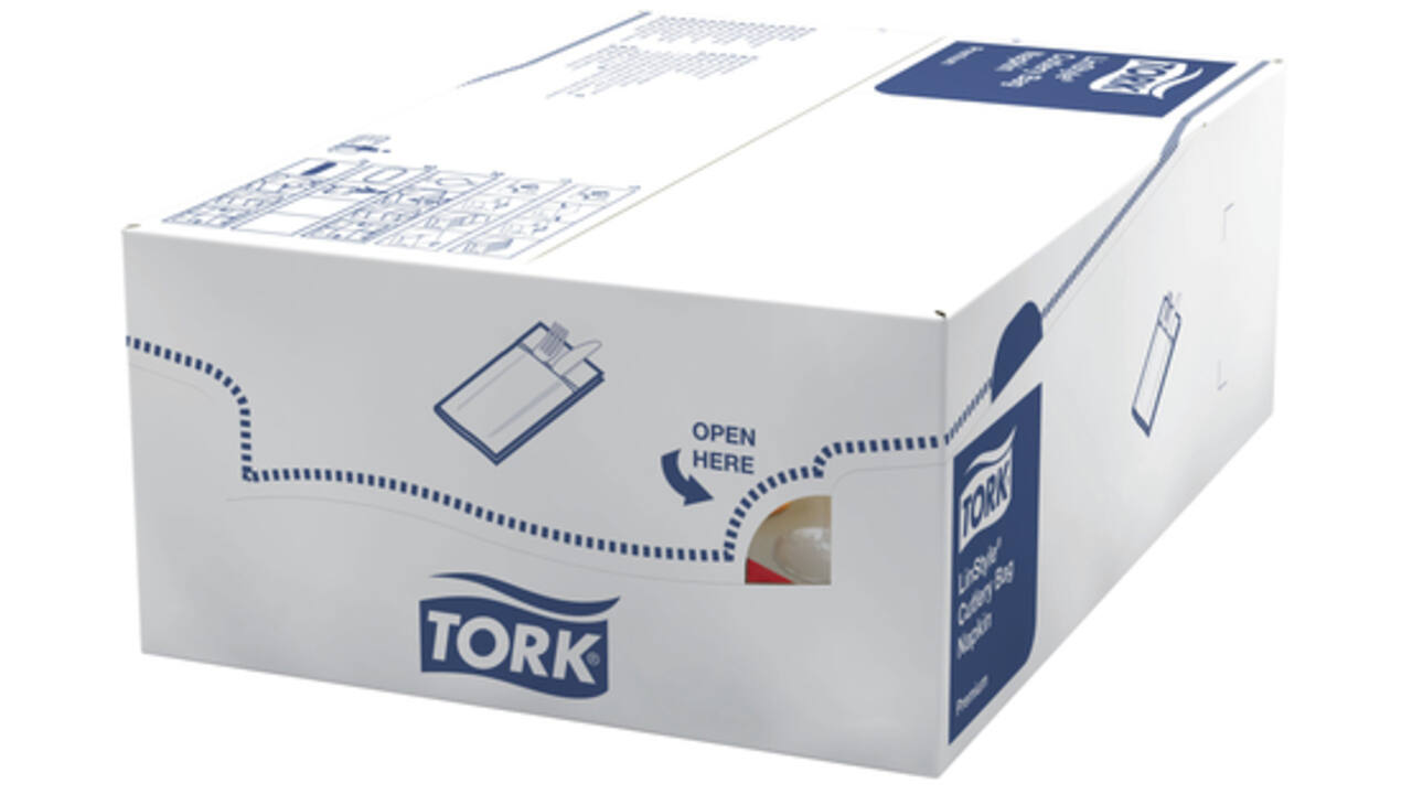Pochette Tork LinStyle® 1-laags 50st duurzaam rood 509604