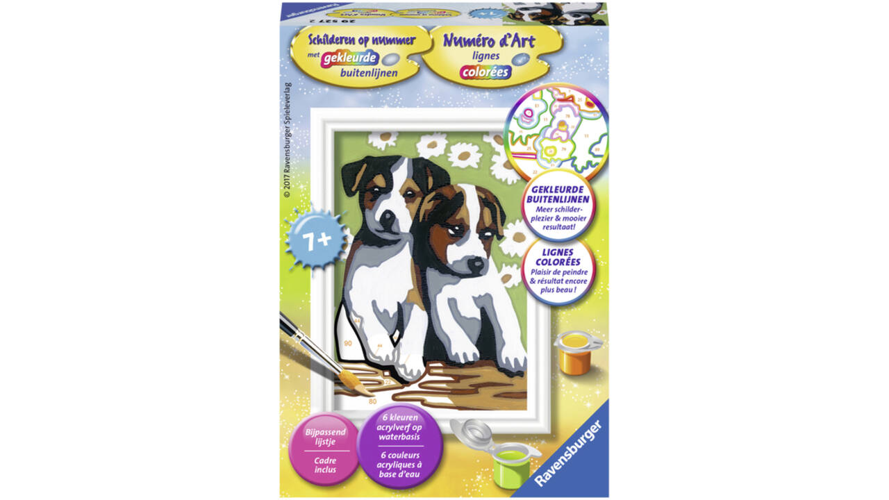 Schilderen op nummer Ravensburger Schattige puppies
