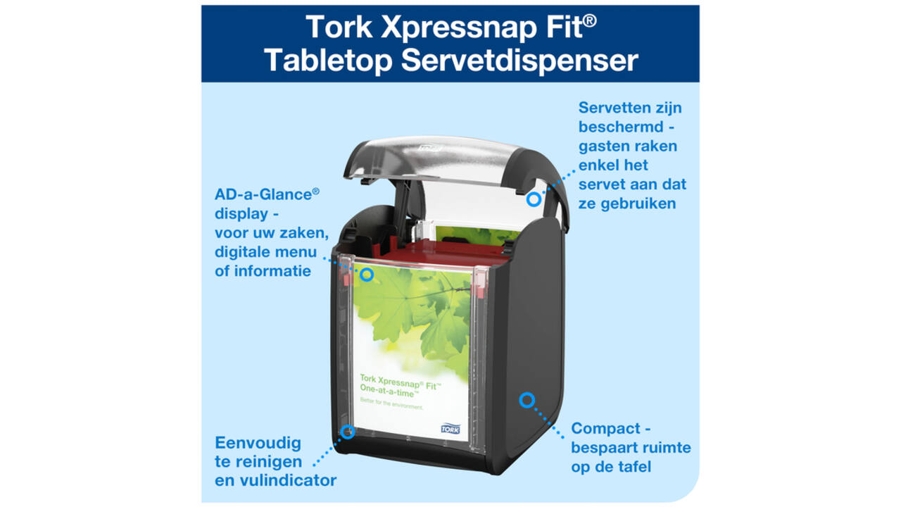 Servetdispenser Tork Xpressnap® tabletop N14 zwart 272900