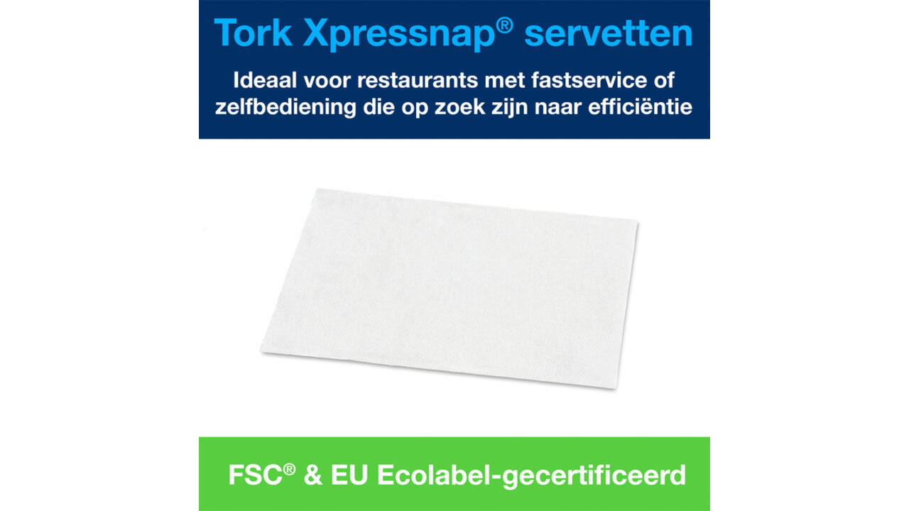 Servetten Tork Expressnap N4 extra zacht premium 1/2 vouw 2-laags wit 15850