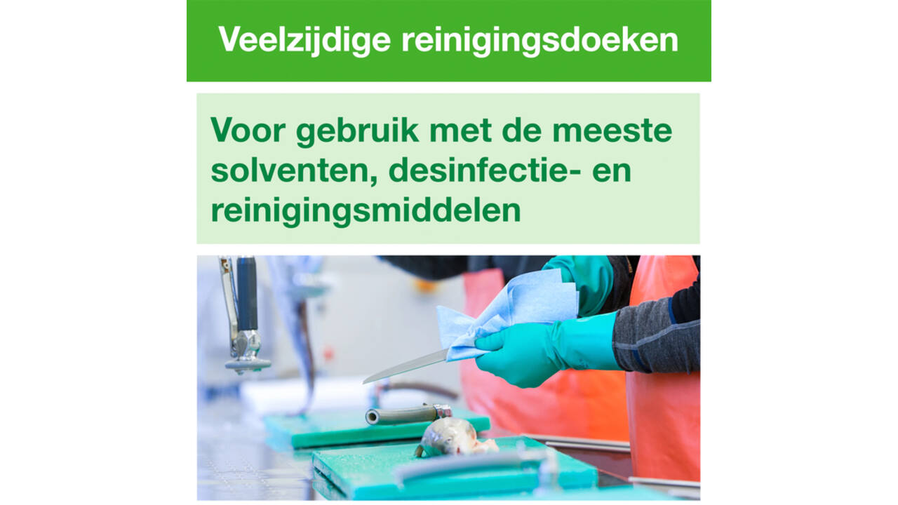 Reinigingsdoek Tork Long lasting W8 multifunctioneel groen 194550