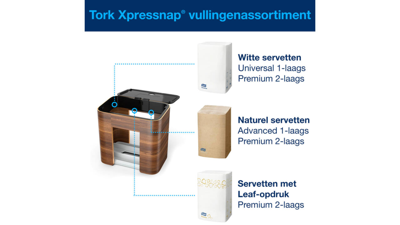 Servetdispenser Tork Xpressnap® tabletop N4 compact image walnoot 273002