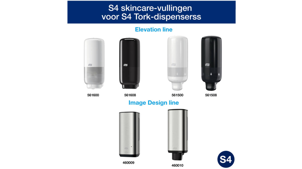 Handzeep Tork S4 foam extra mild allergievriendelijk 1000ml 520701