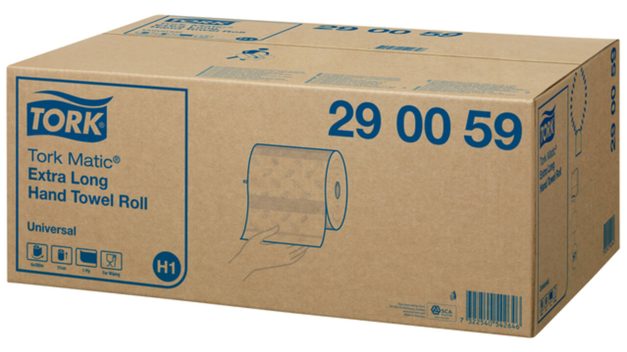 Handdoekrol Tork H1 Matic Universal 1-laags 280m wit 290059
