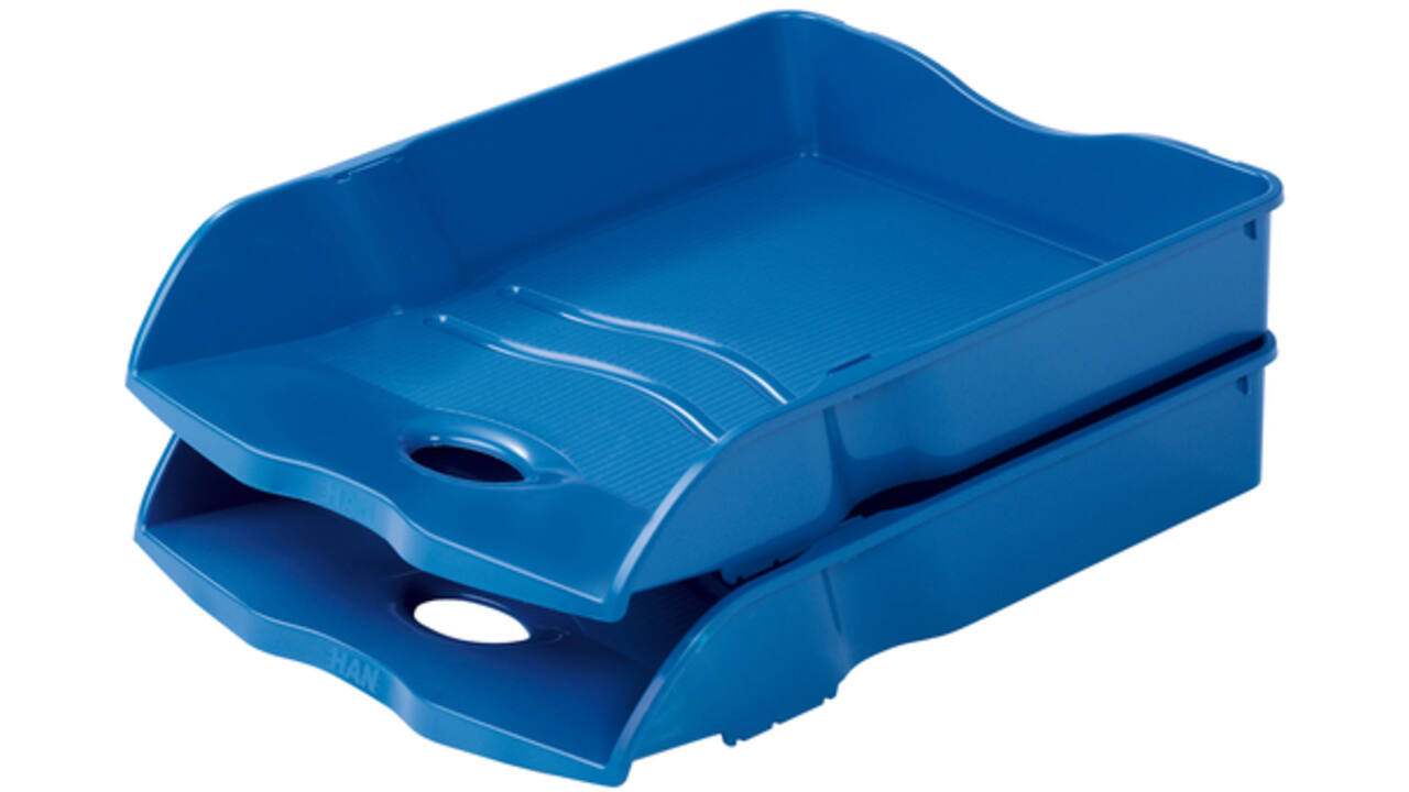 Brievenbak Han Re-LOOP A4 stapel- & nestbaar blauw