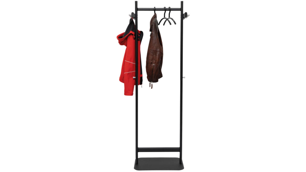 Garderoberek MAUL Salsa staand 172x52x40cm 40kg, 8 haken zwart RAL9004