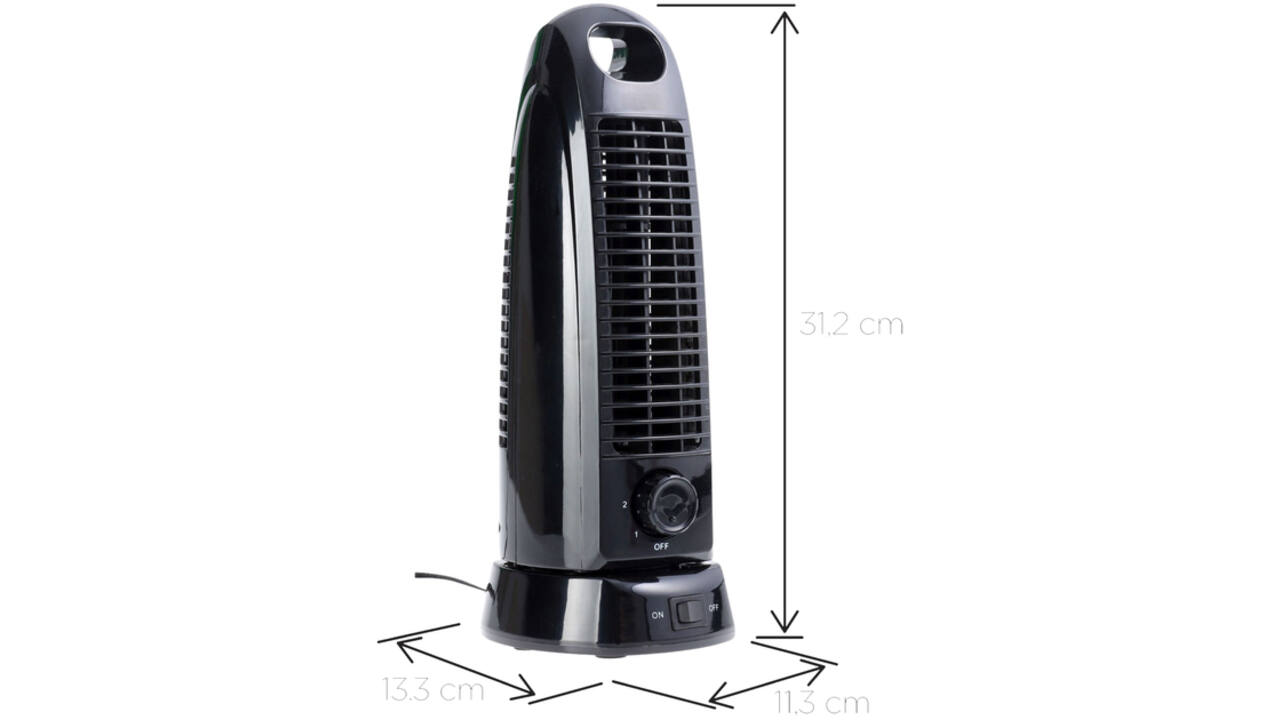 Kolomventilator OPUS 2 mini draaibaar zwart