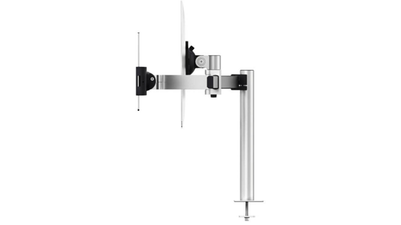 Monitorarm Durable met bladdoorvoer voor 1 scherm en 1 tablet