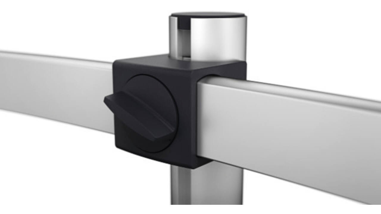 Monitorarm Durable met bladdoorvoer voor 1 scherm en 1 tablet