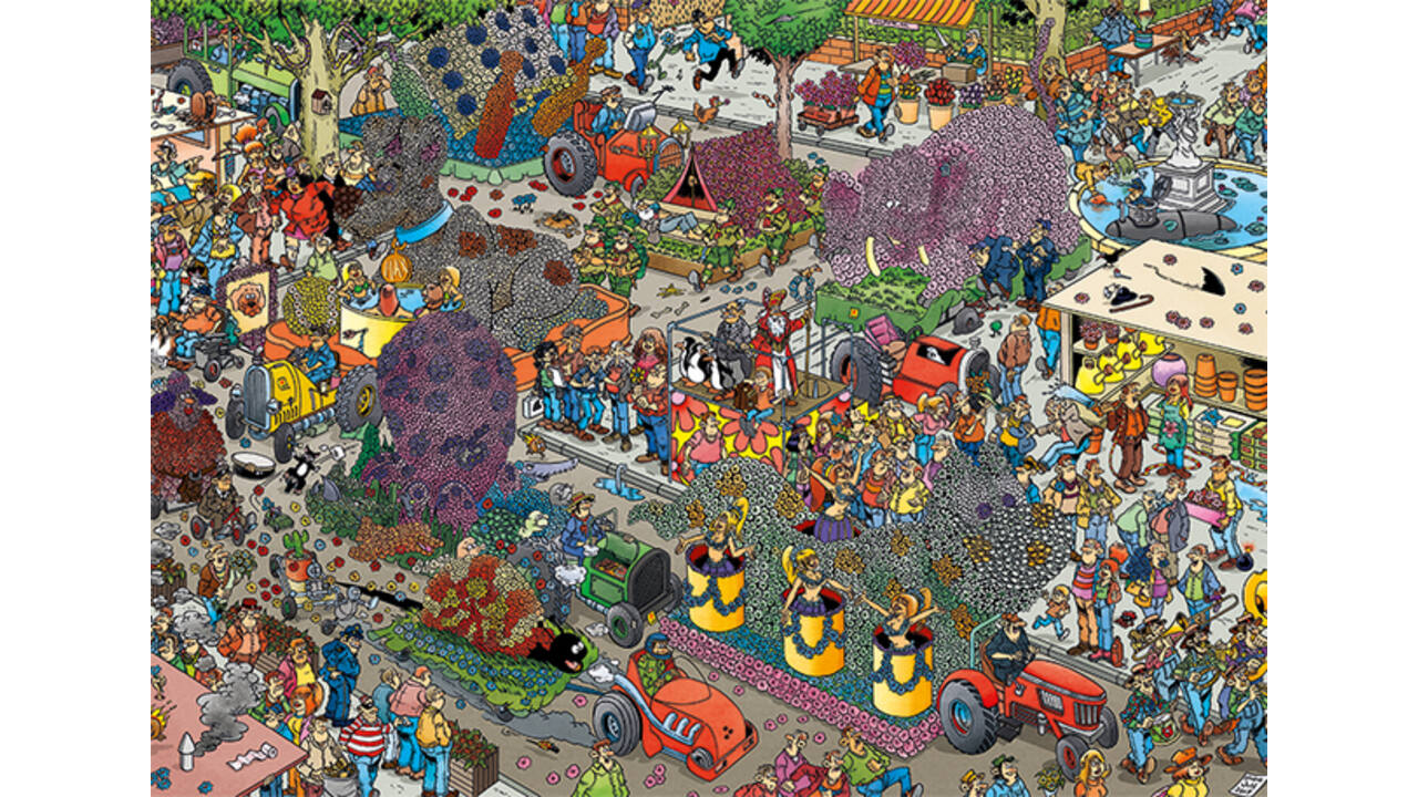 Puzzel Jan van Haasteren De Bloemencorso 1000 stukjes