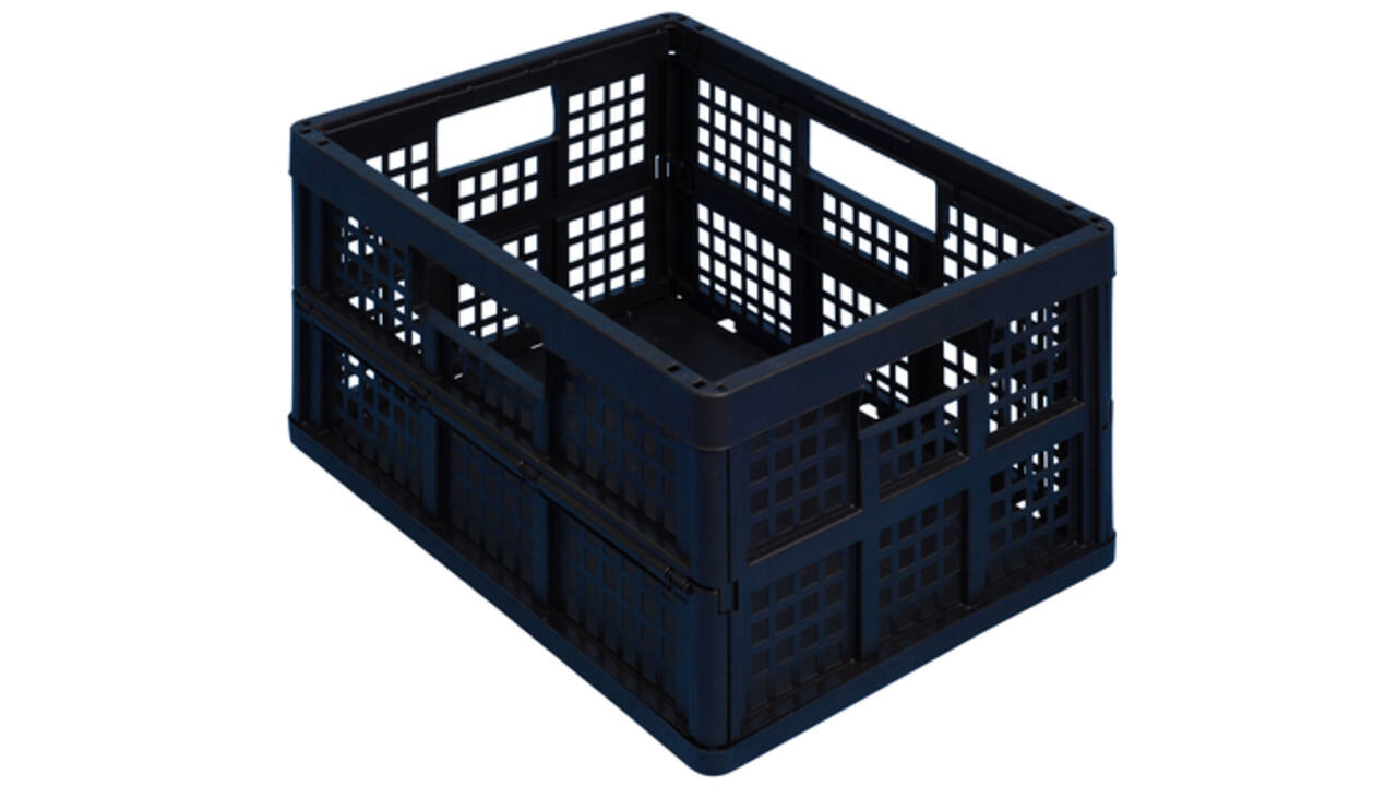 Opbergkrat Really Useful 32 liter 470x342x234 mm opvouwbaar zwart