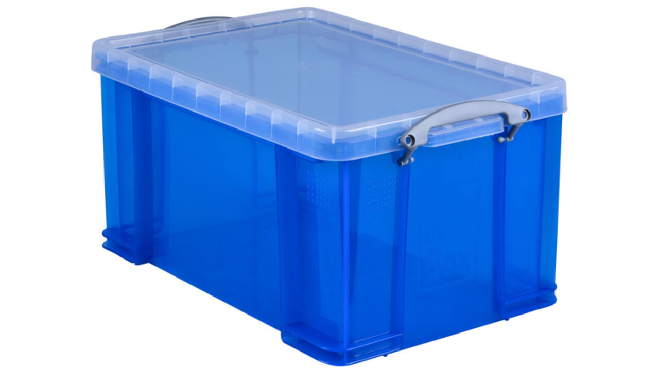 Opbergbox Really Useful 48 liter 600x400x315mm transparant blauw